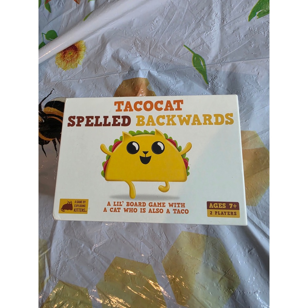 Tacocat Spelled Backwards Board Game Exploding Kittens 2 Player Card Game